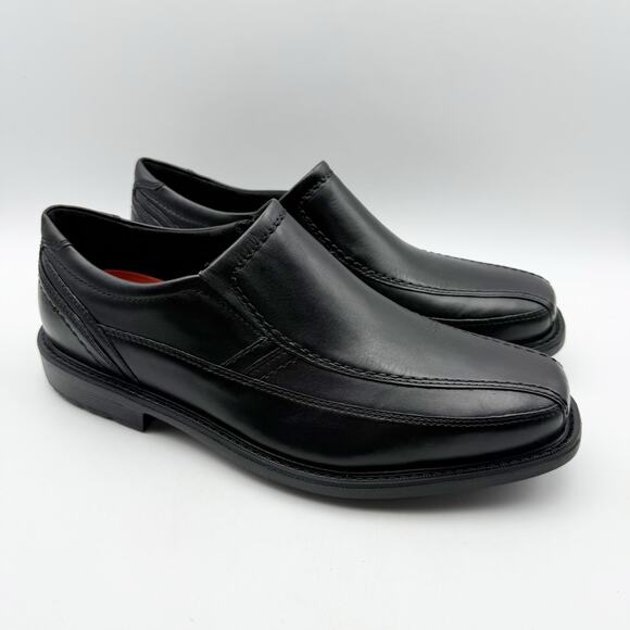 Rockport Mens Style Leader 2 Shoe US 9 XW EU 42.5 Black Leather Bike Toe NWOB - Picture 5 of 12